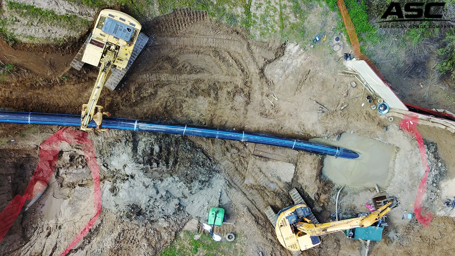 HDD Transmitter in use within directional drilling install